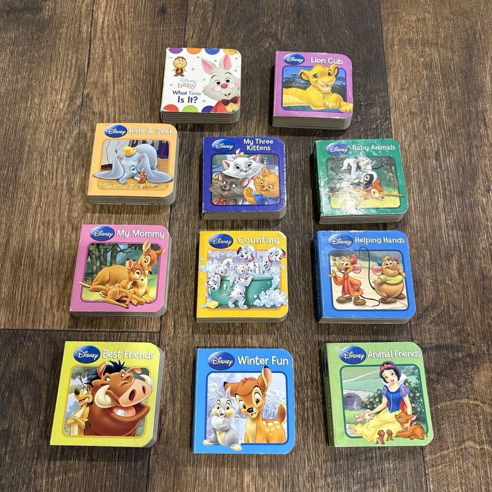 Disney Baby Mini Board Books Lot of 11 Counting Animals Learning Toddler Books